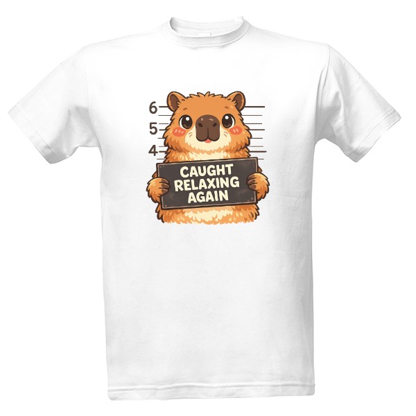 Tričko s potiskem Caught Relaxing Again