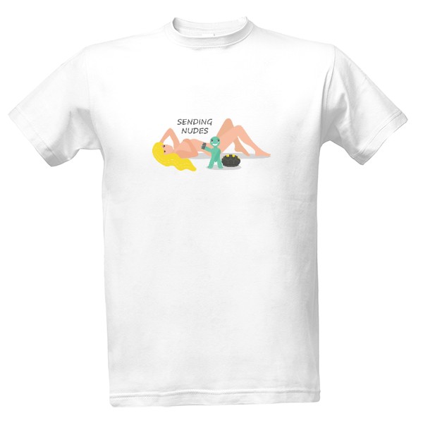 Tričko s potiskem Send nudes