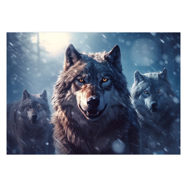 Puzzle velké s potiskem Vlci